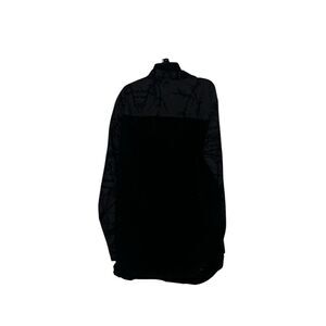 rochambeau nyc blouse button up sz l nwt Button Long Sleeves Minimalist Monochro